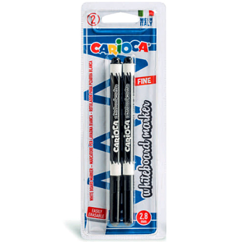 Carioca Whiteboard маркер за дъска черен цвят 2бр изображение 1