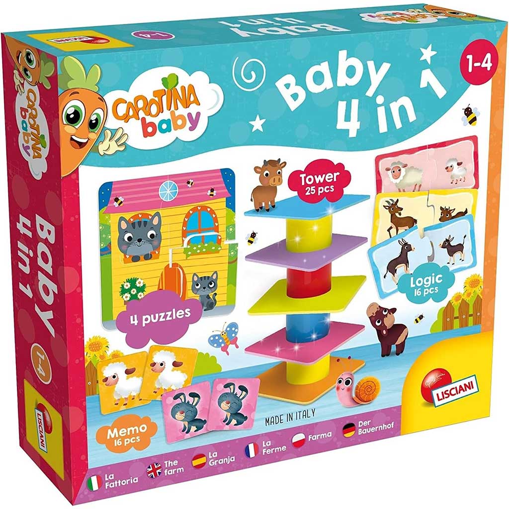 Carotina Baby: 4 в 1 развиваща игра - Lisciani изображение 1