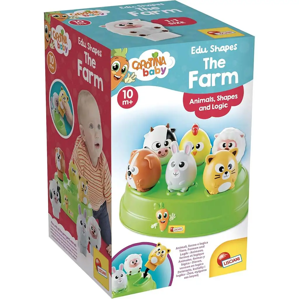 Carotina baby: Ферма с животни форма-пъзел игра - Lisciani изображение 1