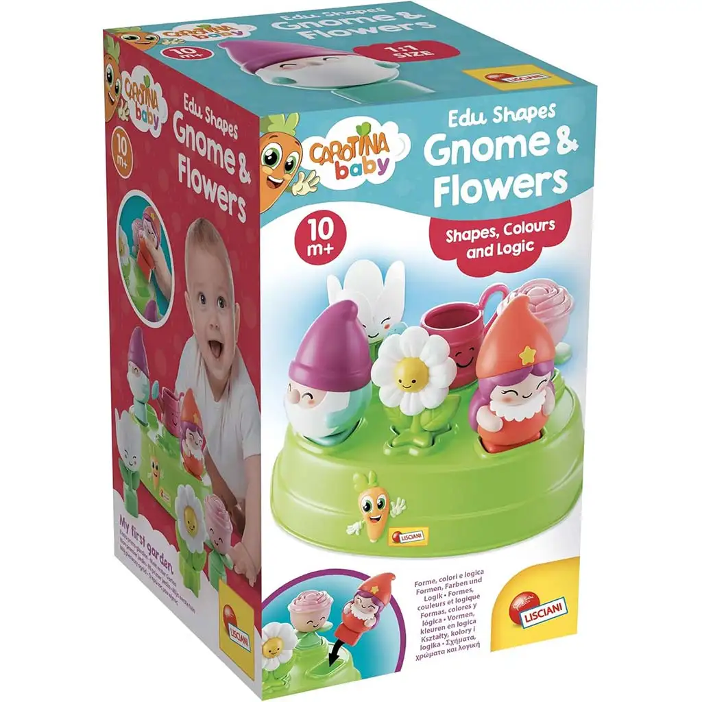 Carotina baby: Гномчета и цветя формапъзел игра - Lisciani изображение 1