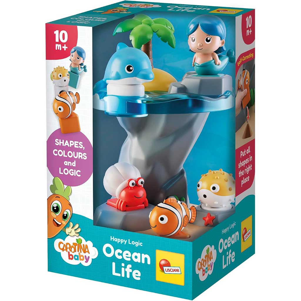 Carotina Baby: Happy Logic Подводен живот форма разпознаваща игра - Lisciani изображение 1