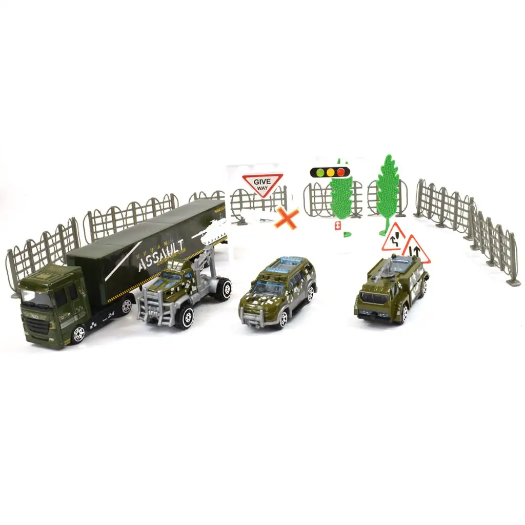 Chariot Die-Cast: Метален военен автомобилен комплект с аксесоари в два варианта изображение 2