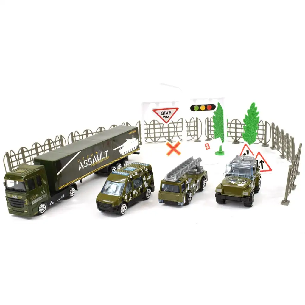 Chariot Die-Cast: Метален военен автомобилен комплект с аксесоари в два варианта изображение 3