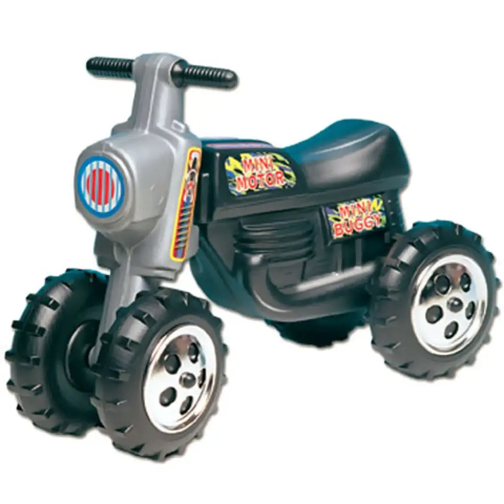 Черно кросово моторче с 4 колела, задвижвано с крака - D-Toys изображение 1