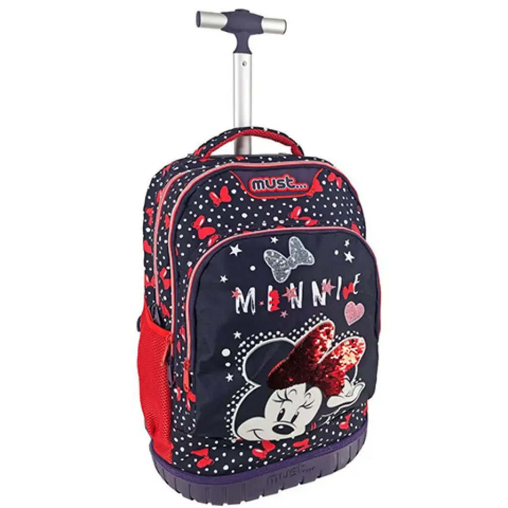 Червена... раница с Minnie Mouse, три отделения изображение 1