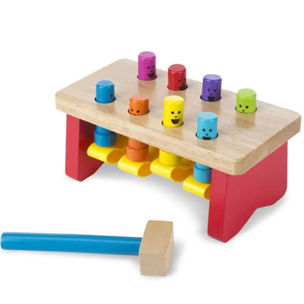 Чукалка на маса от дърво за развитие на умения - Melissa & Doug изображение 2