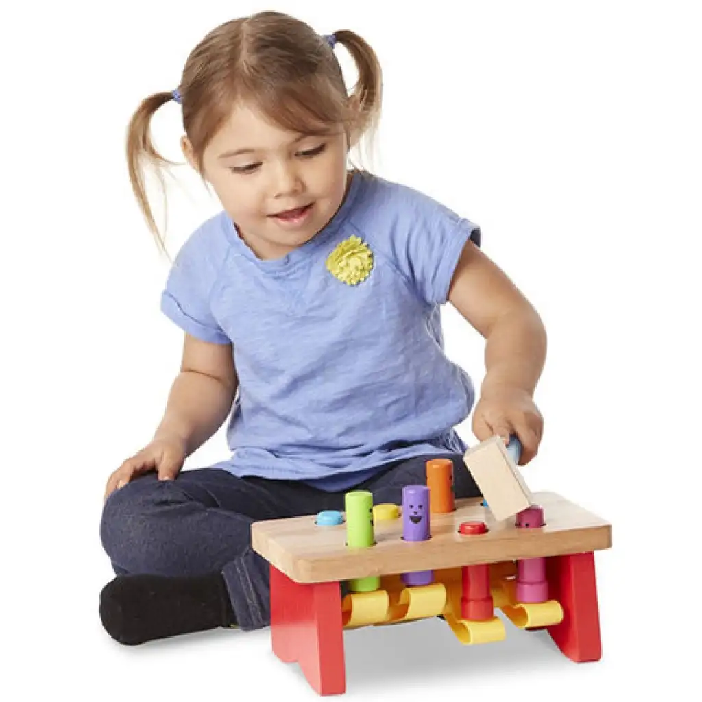 Чукалка на маса от дърво за развитие на умения - Melissa & Doug изображение 3