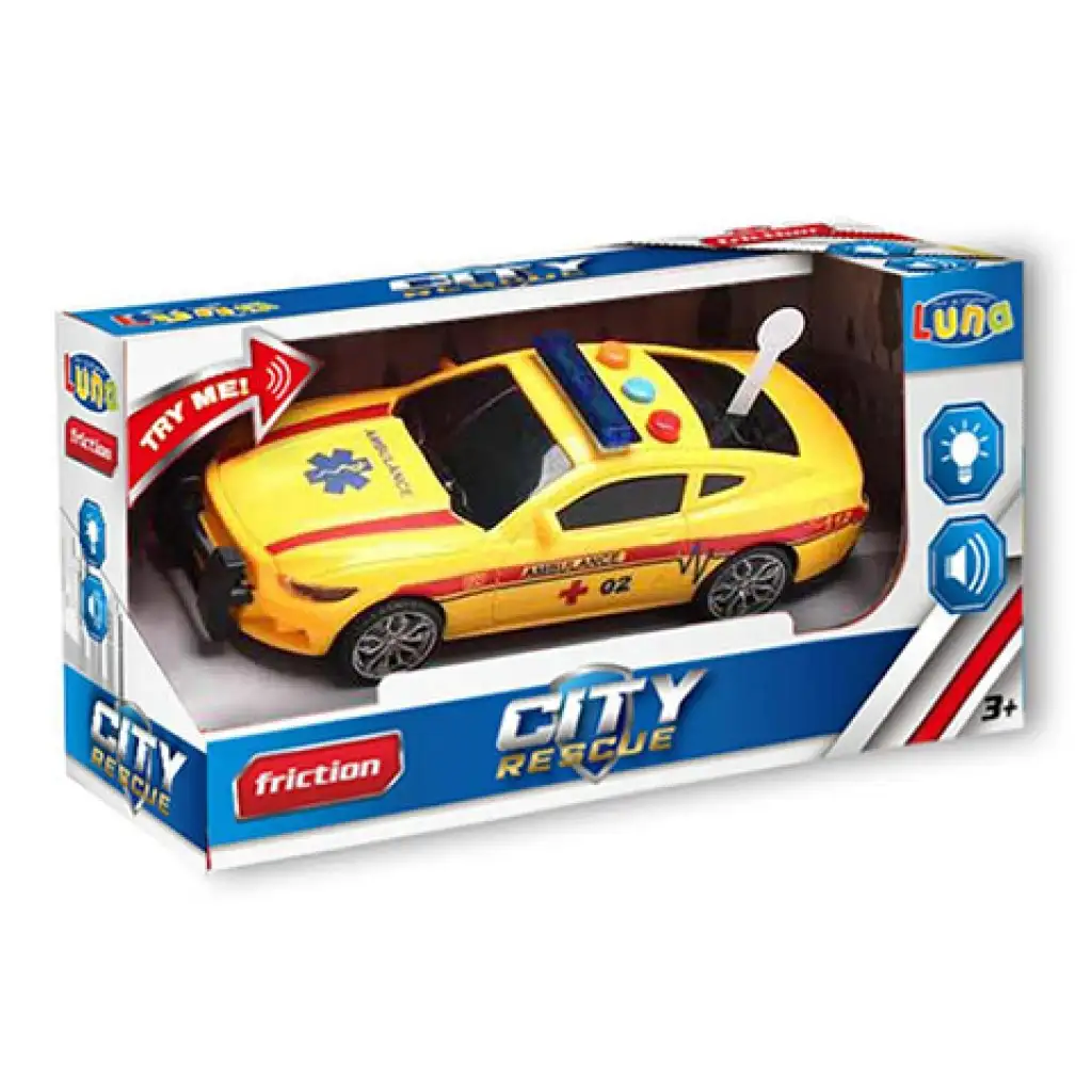 City Rescue линейка с светлина и звук жълт изображение 1
