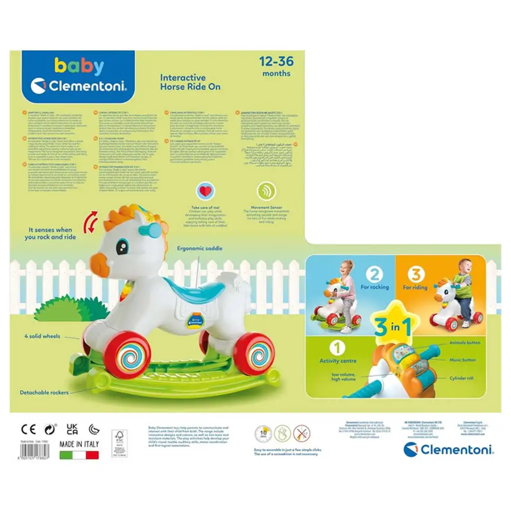 Clementoni Baby: 3 в 1 интерактивна люлка пони изображение 4
