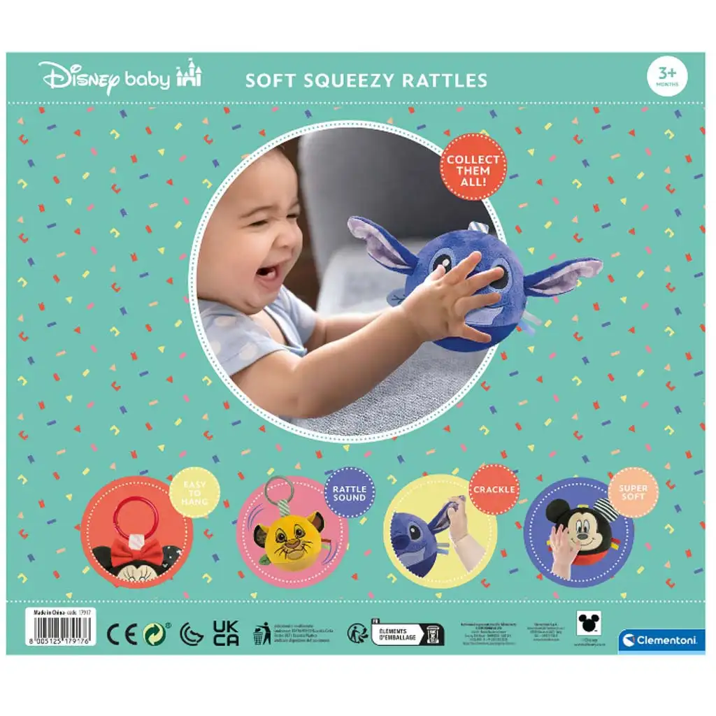 Clementoni Baby: Disney Baby меки плюшени топчета с фигури в четири варианта 1бр изображение 5