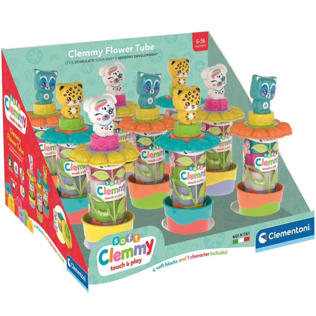 Clemmy: Меки цветни строителни блокчета с фигурка в цветна кутия 1бр - Clementoni изображение 1