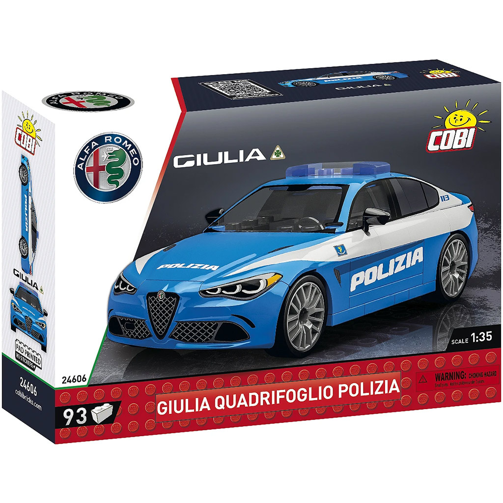 COBI: Alfa Romeo Giulia Quadrifoglio полицейска кола конструктор (24606) изображение 1