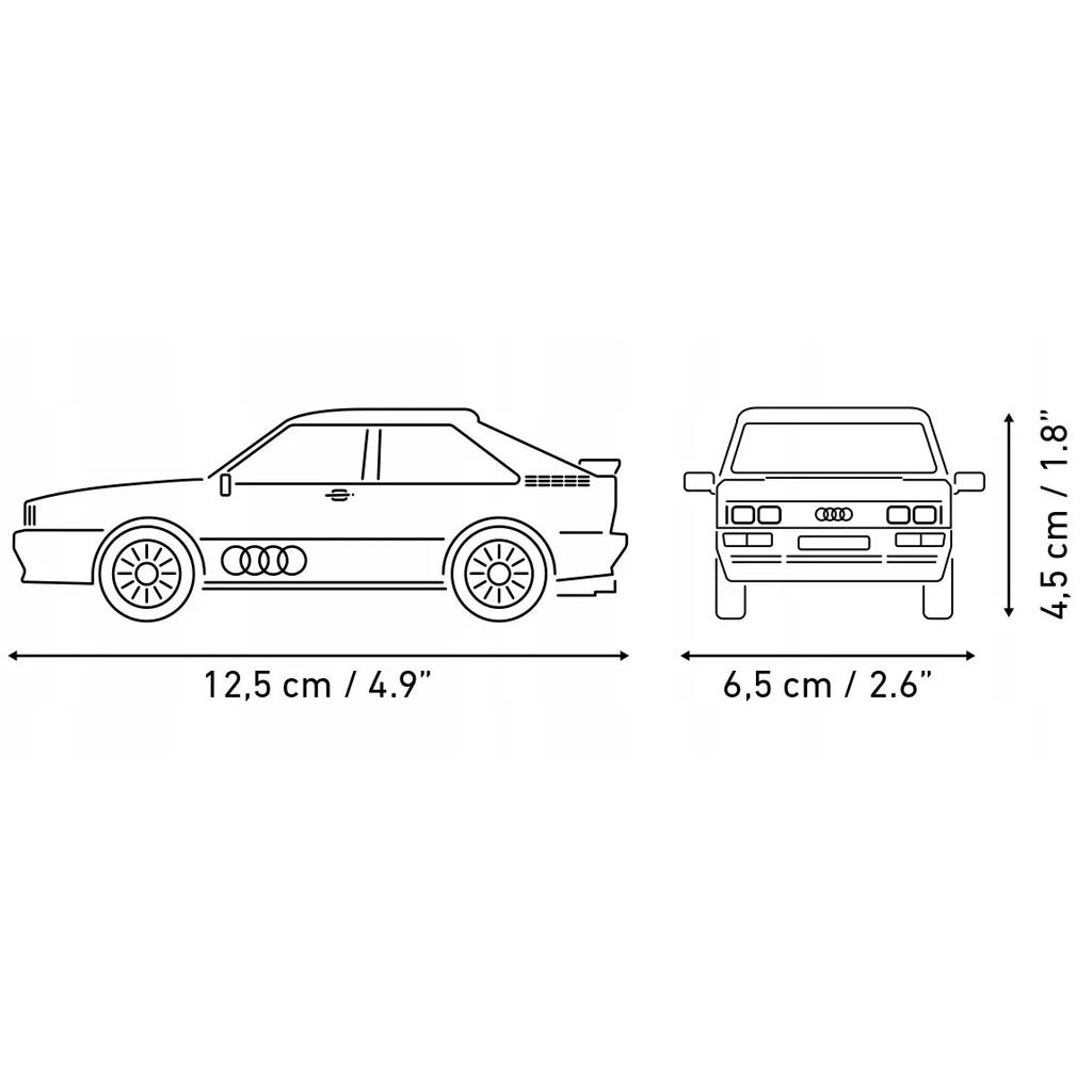 COBI: Audi Quattro 1980 бял автомобил строителен комплект (24665) изображение 4