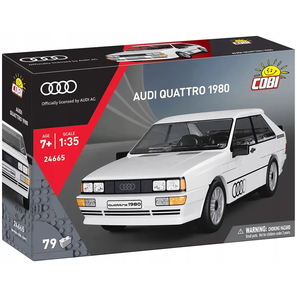 COBI: Audi Quattro 1980 бял автомобил строителен комплект (24665) изображение 1