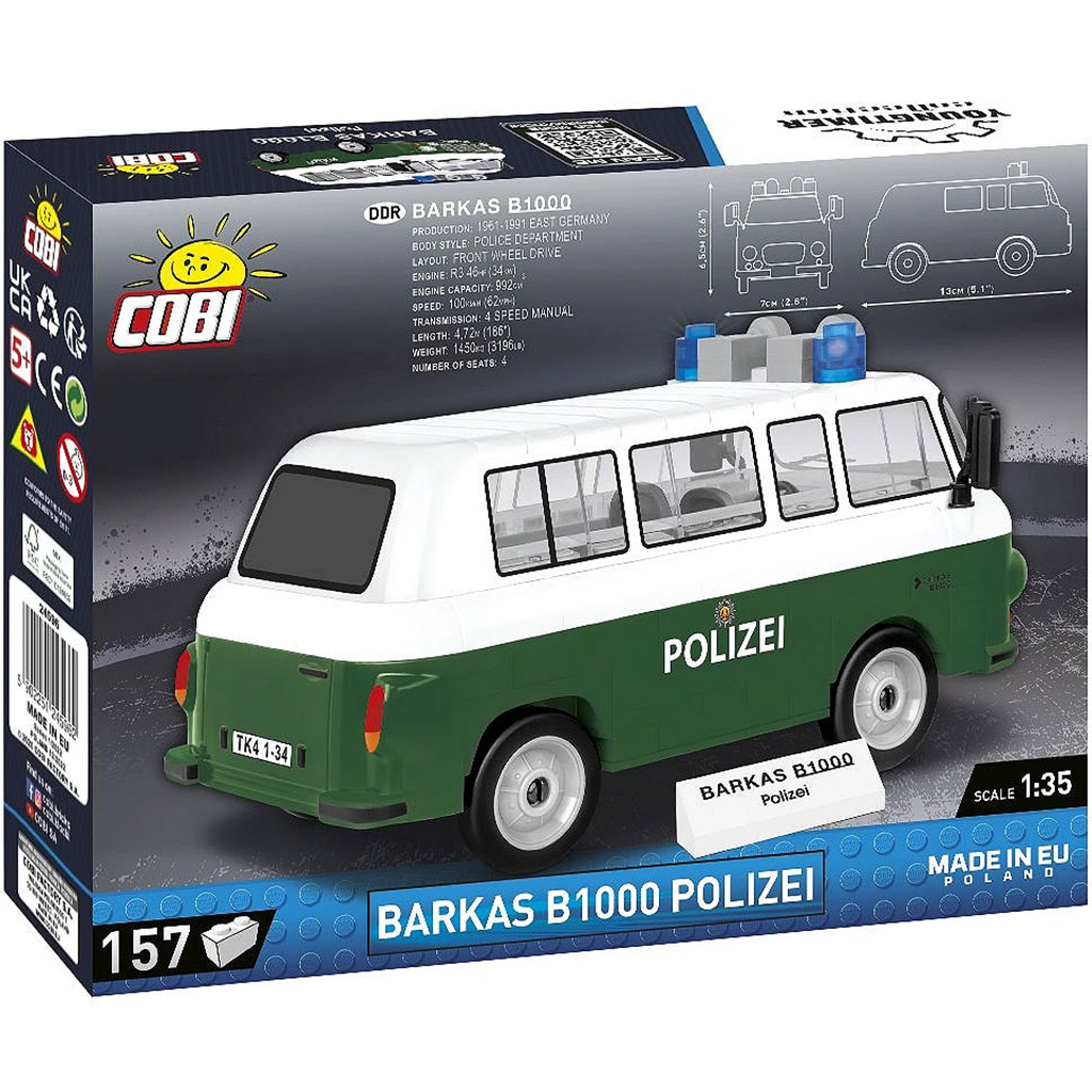 COBI: Barkas B1000 полицейски микробус строителен комплект (24596) изображение 3