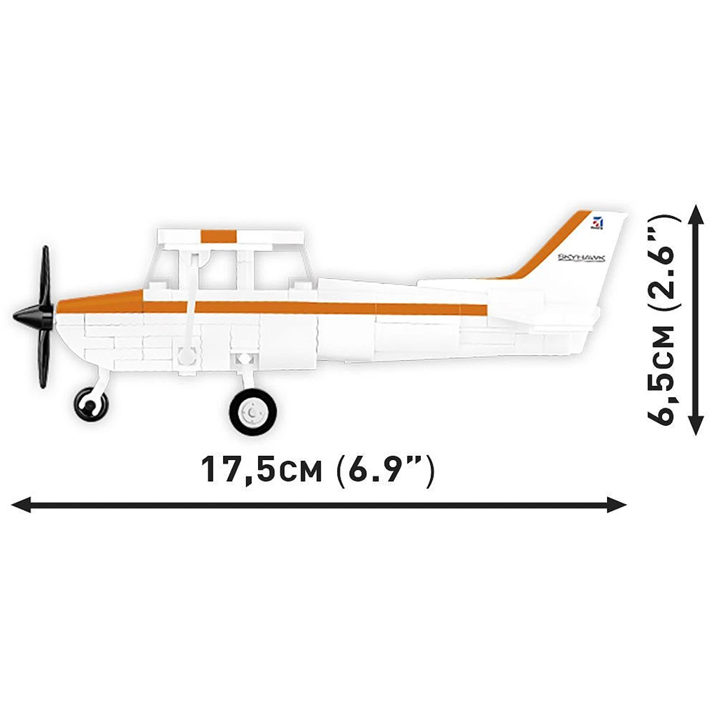 COBI: Cessna 172 Skyhawk оранжево-бял строителен комплект (26623) изображение 4