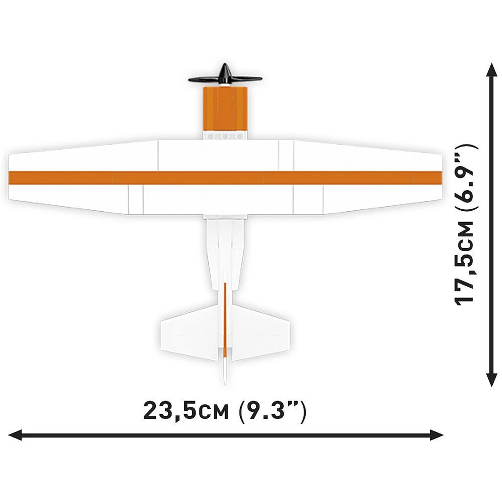 COBI: Cessna 172 Skyhawk оранжево-бял строителен комплект (26623) изображение 5