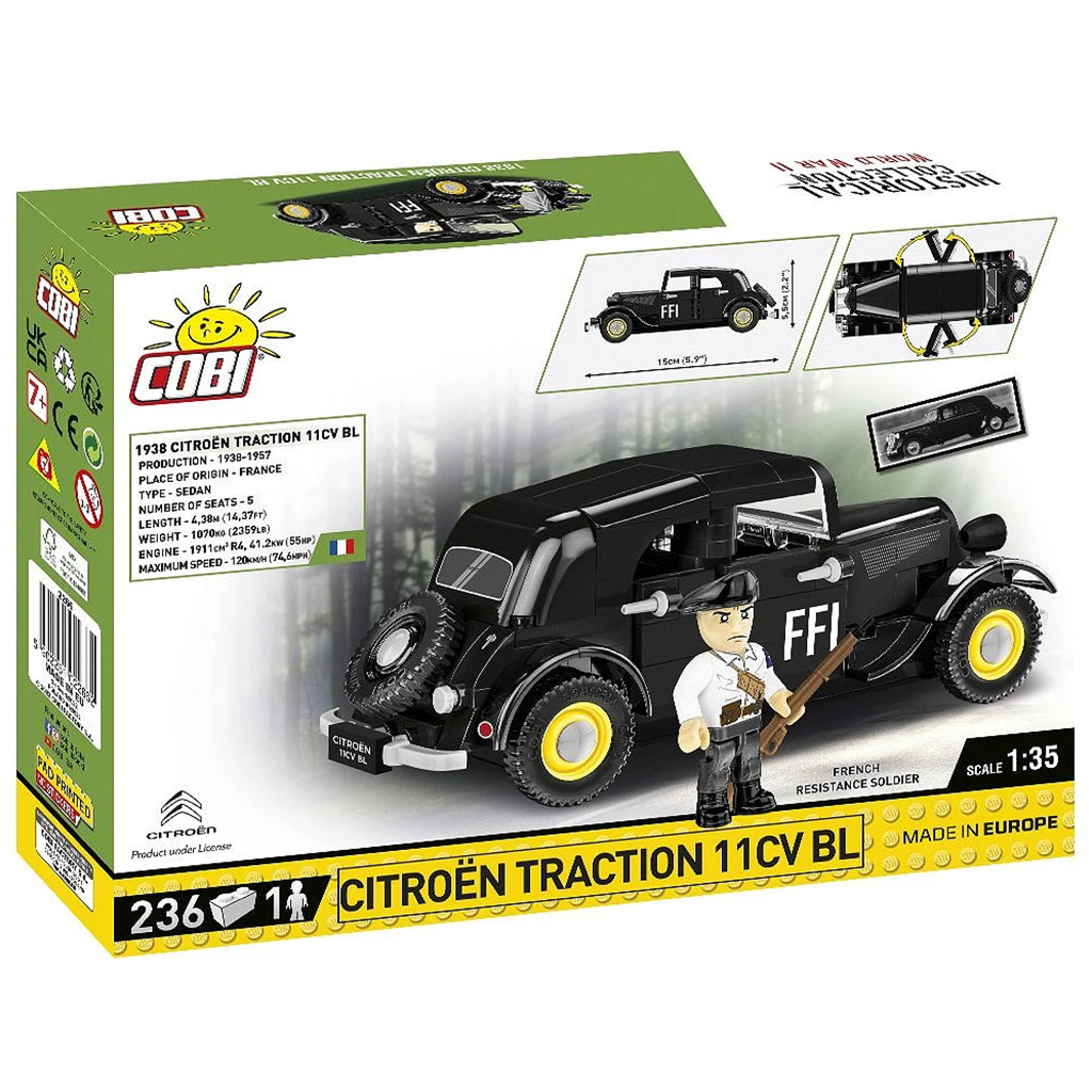 COBI: Citroën Traction 11CV BL автомобилен конструктор (2266) изображение 4