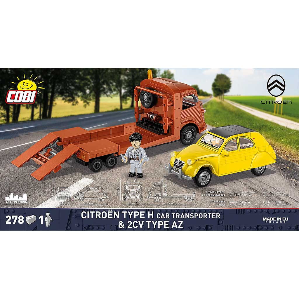 COBI: Citroen Type H Автомобилен Транспортьор & 2CV Type AZ строителна играчка (24627) изображение 2