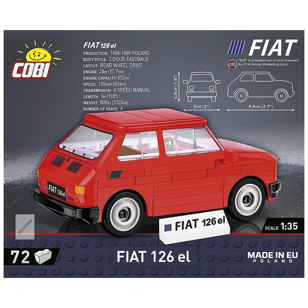 COBI: Fiat 126p автомобилен конструктор (24531) изображение 2
