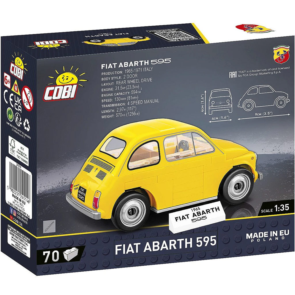 COBI: Fiat Abarth 595 конструктор (24514) изображение 4