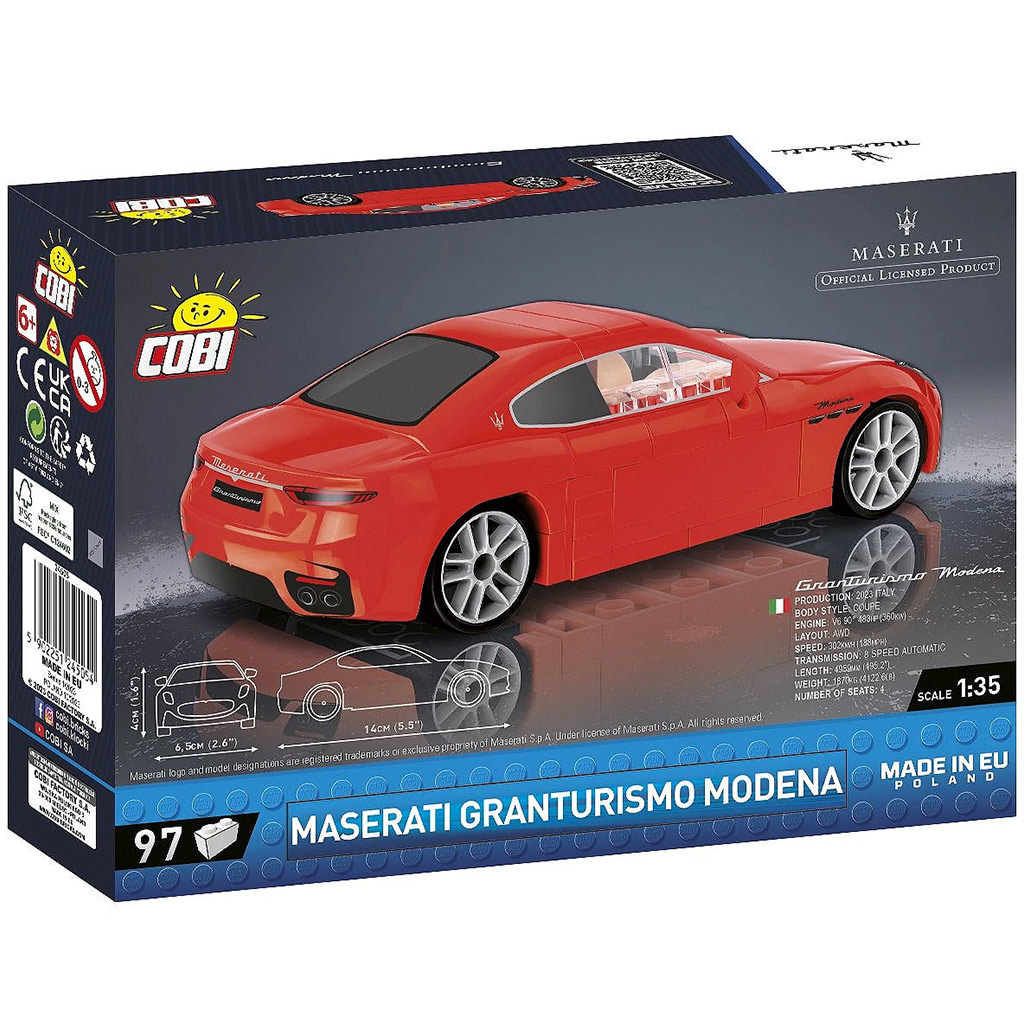 COBI: Maserati Granturismo Modena автомобилен конструктор (24505) изображение 3