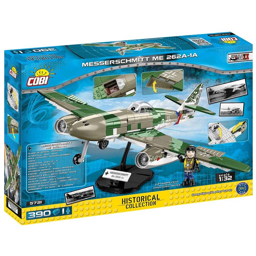 COBI: Messerschmitt Me 262 A-1a самолет строителна играчка (5721) изображение 6