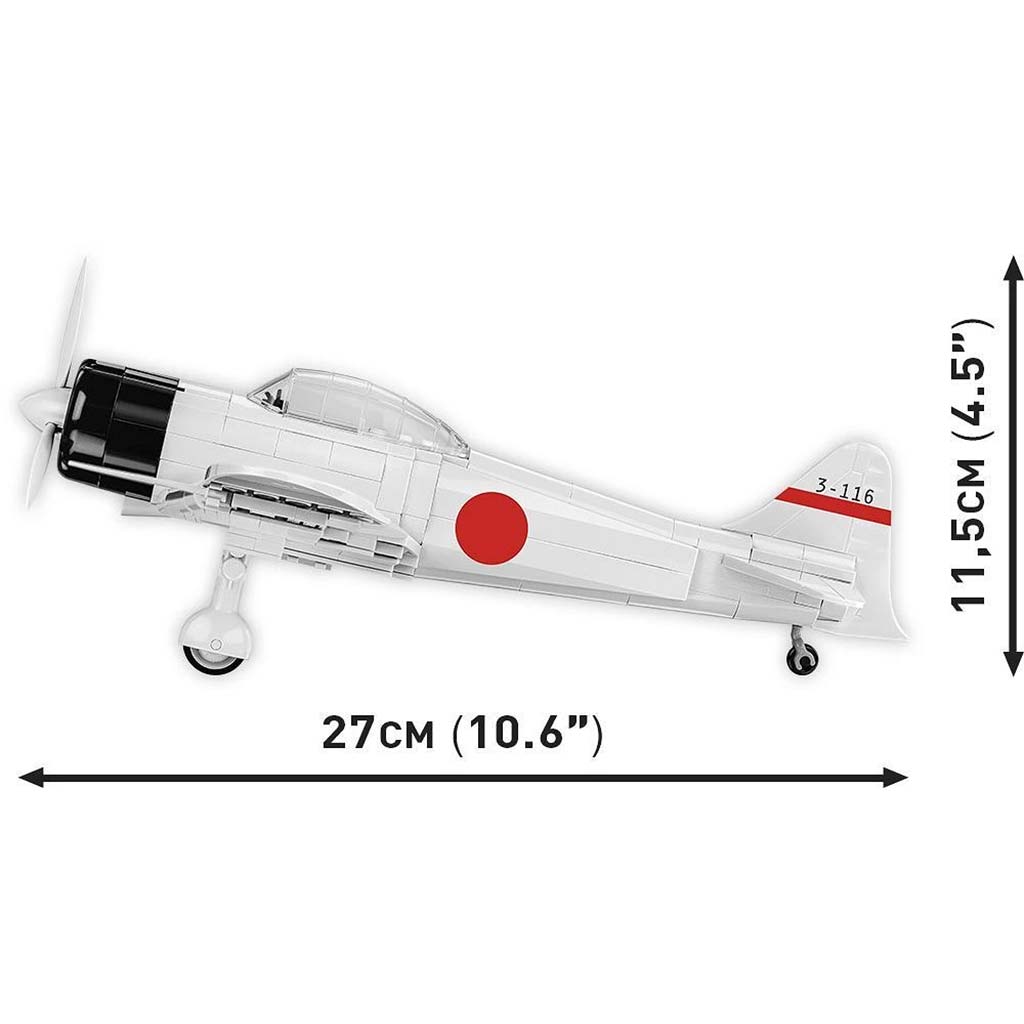 COBI: Mitsubishi A6M2 Zero‑Sen самолет строителна играчка (5729) изображение 5