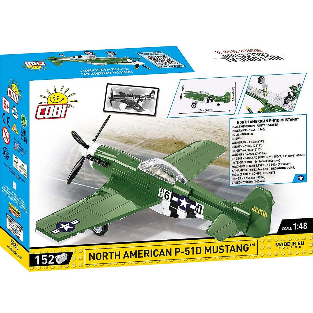 COBI: Mustang P-51D изтребител строителен комплект (5860) изображение 8