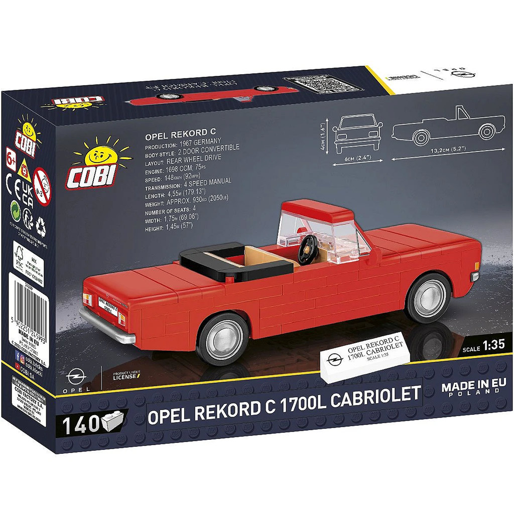 COBI: Opel Rekord C 1700 L кабриолет строителна играчка (24599) изображение 3
