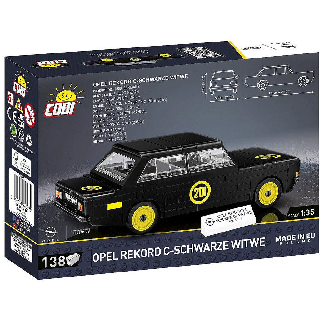 COBI: Opel Rekord C Черна Вдовица строителен комплект (24597) изображение 3