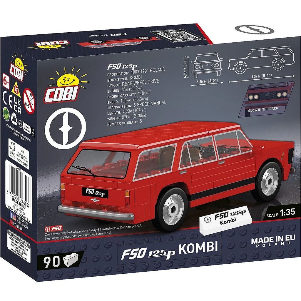 COBI: Polski Fiat 125p Kombi строителна играчка (24603) изображение 3