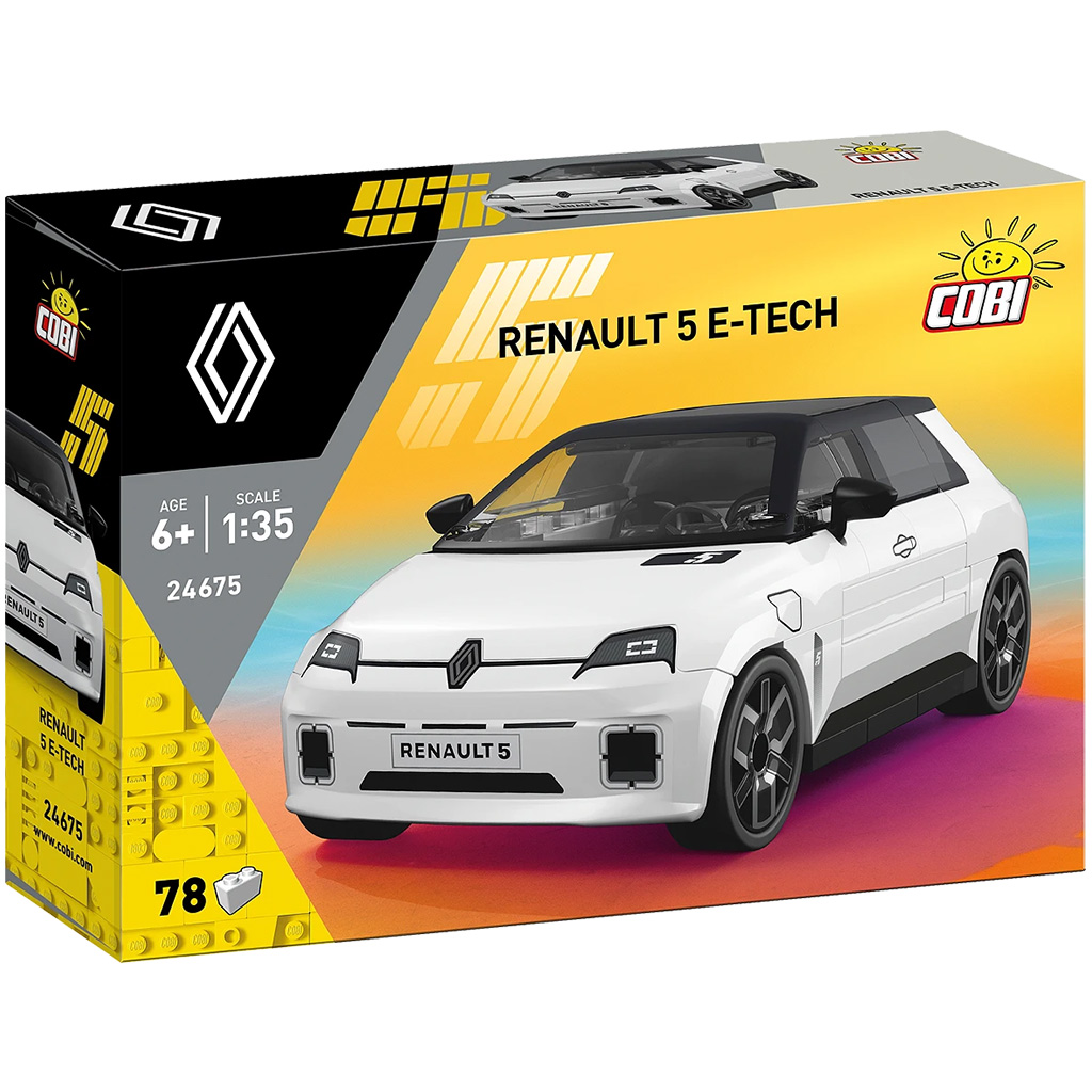 COBI: Renault 5 E-Tech бял автомобил строителна играчка (24675) изображение 1