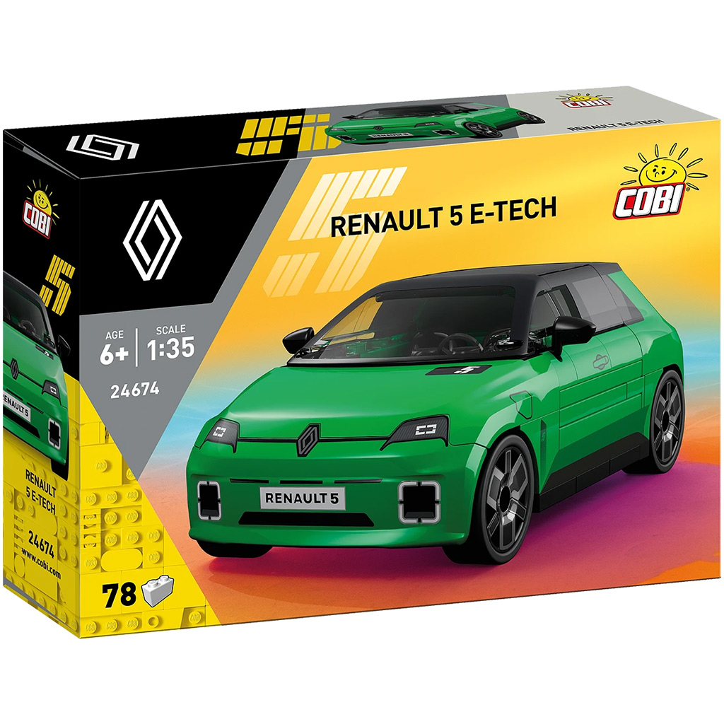 COBI: Renault 5 E-Tech зелено автомобилно конструкторско играчка (24674) изображение 1
