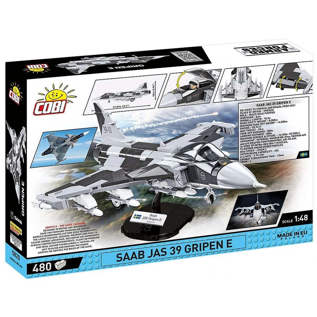 COBI: SAAB JAS 39 Gripen E изтребител строителен комплект (5820) изображение 9