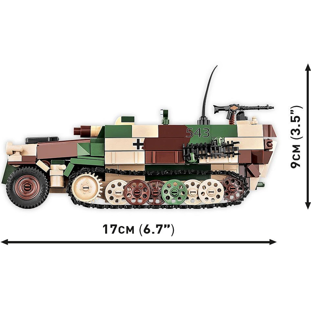 COBI: Sd.Kfz. 251/9 Stummel бронетранспортно средство строителна играчка (3096) изображение 3