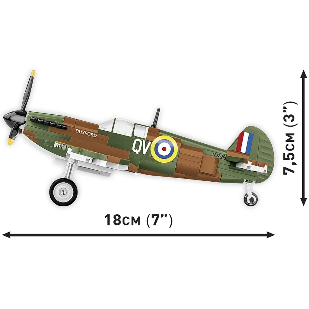 COBI: Spitfire Mk I N3200 Имперски военен музей Дуксфорд самолетен строителен комплект (5868) изображение 3