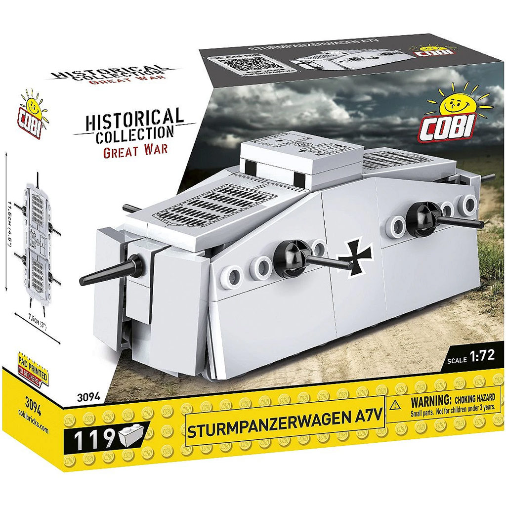 COBI: Sturmpanzerwagen A7V немски танк строителен комплект (3094) изображение 1
