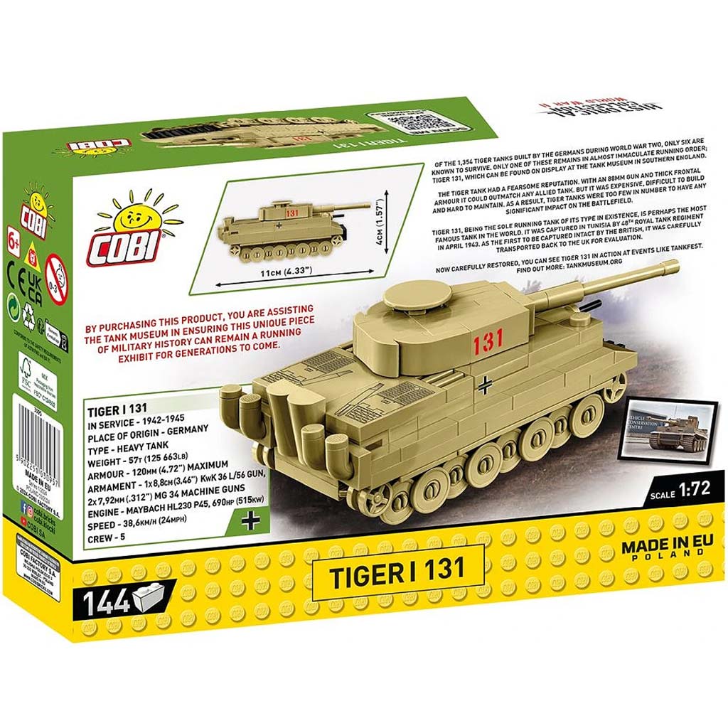 COBI: Tiger I 131 танк конструктор (3095) изображение 4