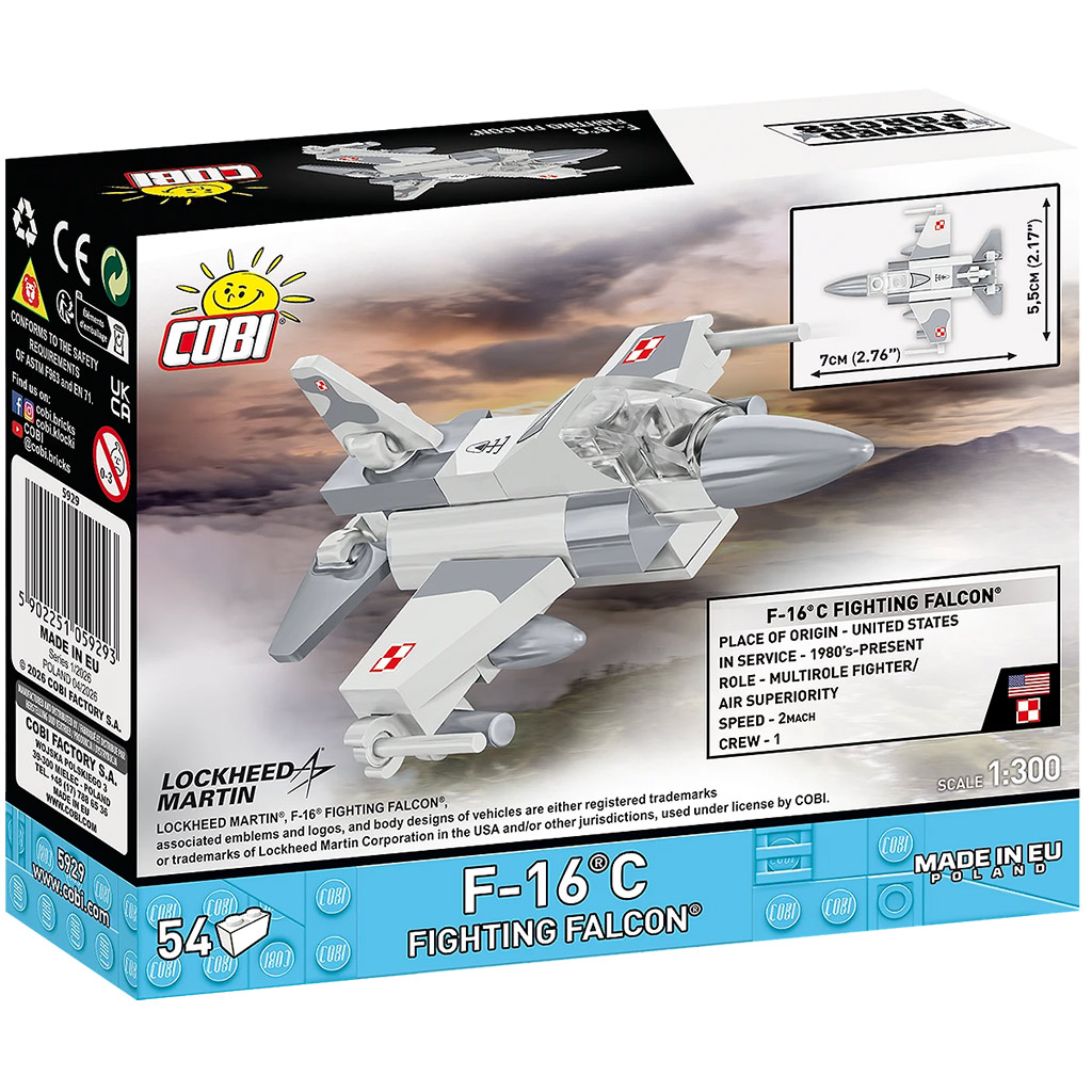 COBI: Въоръжени сили F-16C Fighting Falcon конструктор (5929) изображение 4