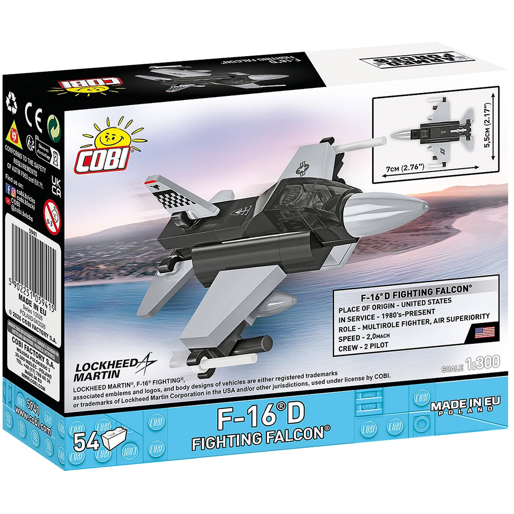 COBI: Въоръжени сили F-16D Fighting Falcon конструктор (5941) изображение 5
