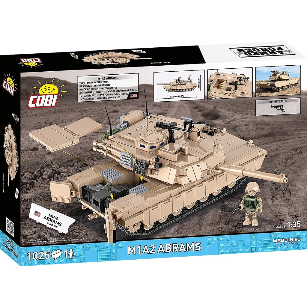 COBI: Въоръжени сили M1A2 Abrams конструктор (2632) изображение 6