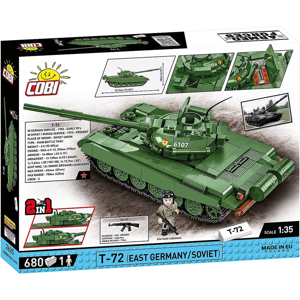 COBI: Въоръжени сили T-72 (Източна Германия/Съветски) танк конструктор (2625) изображение 10