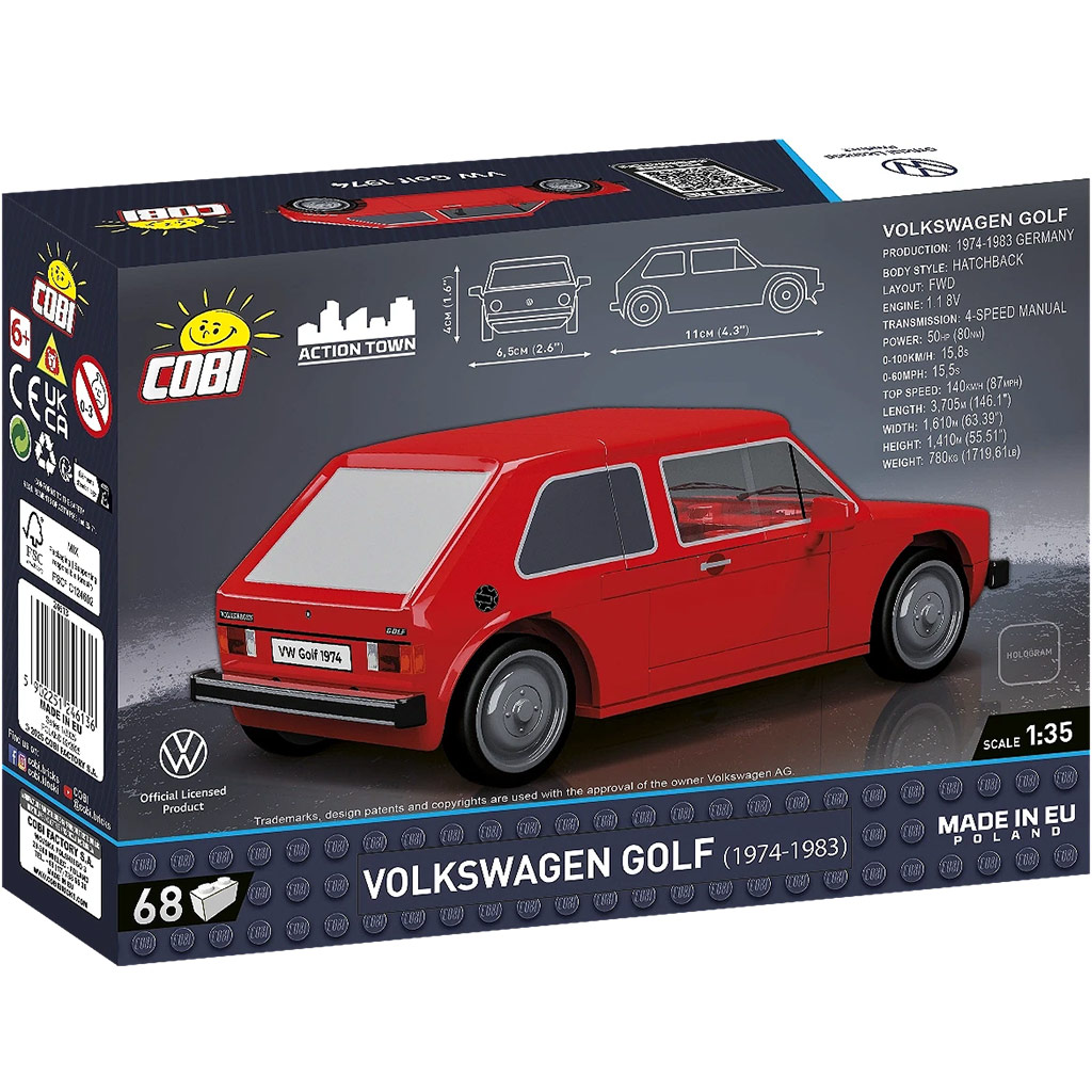 COBI: Volkswagen Golf Mk1 конструктор (24613) изображение 3