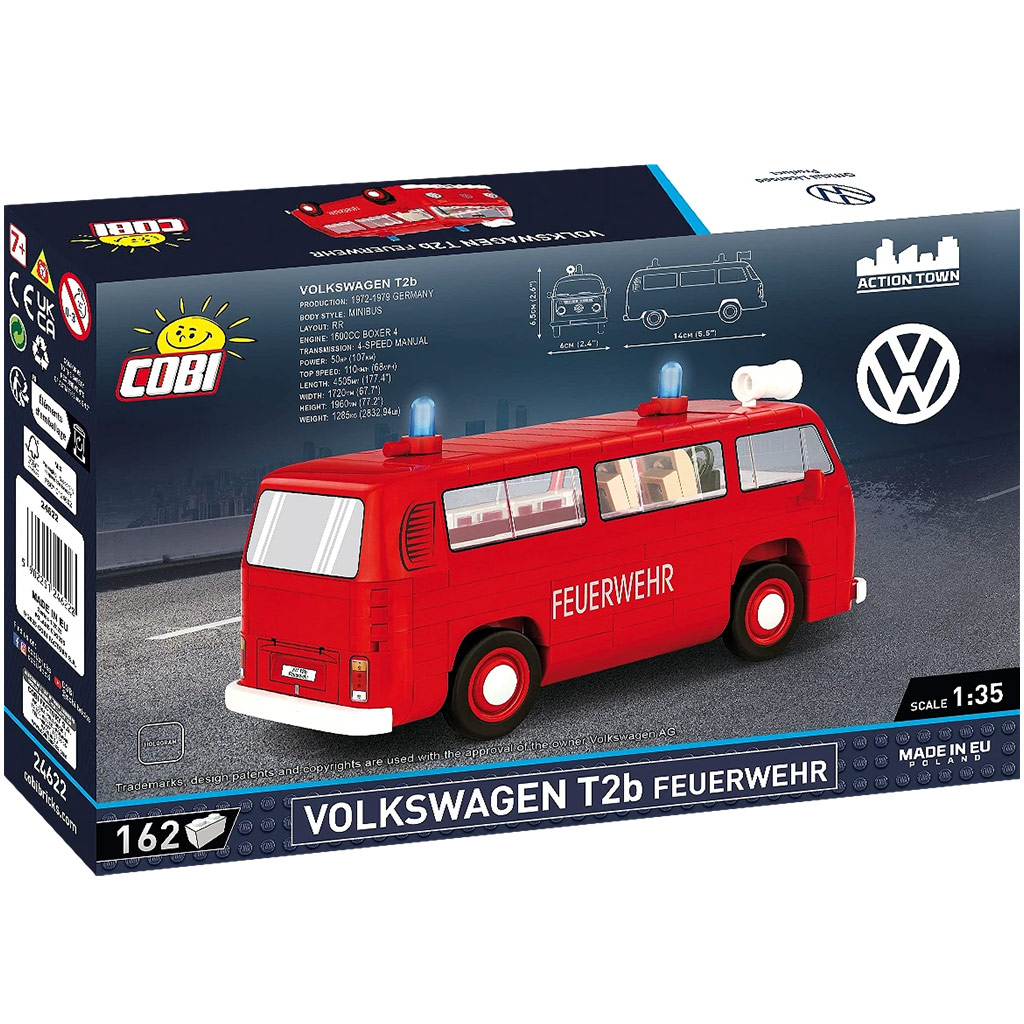 COBI: Volkswagen T2b Пожарна кола строителен комплект (24622) изображение 3
