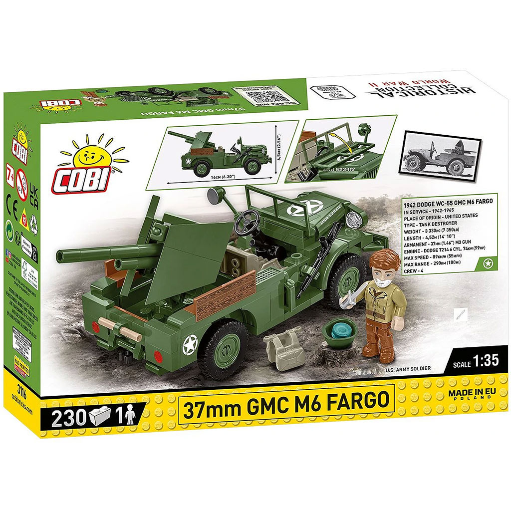 COBI: WW II 37mm GMC M6 Fargo строителен комплект (3116) изображение 6