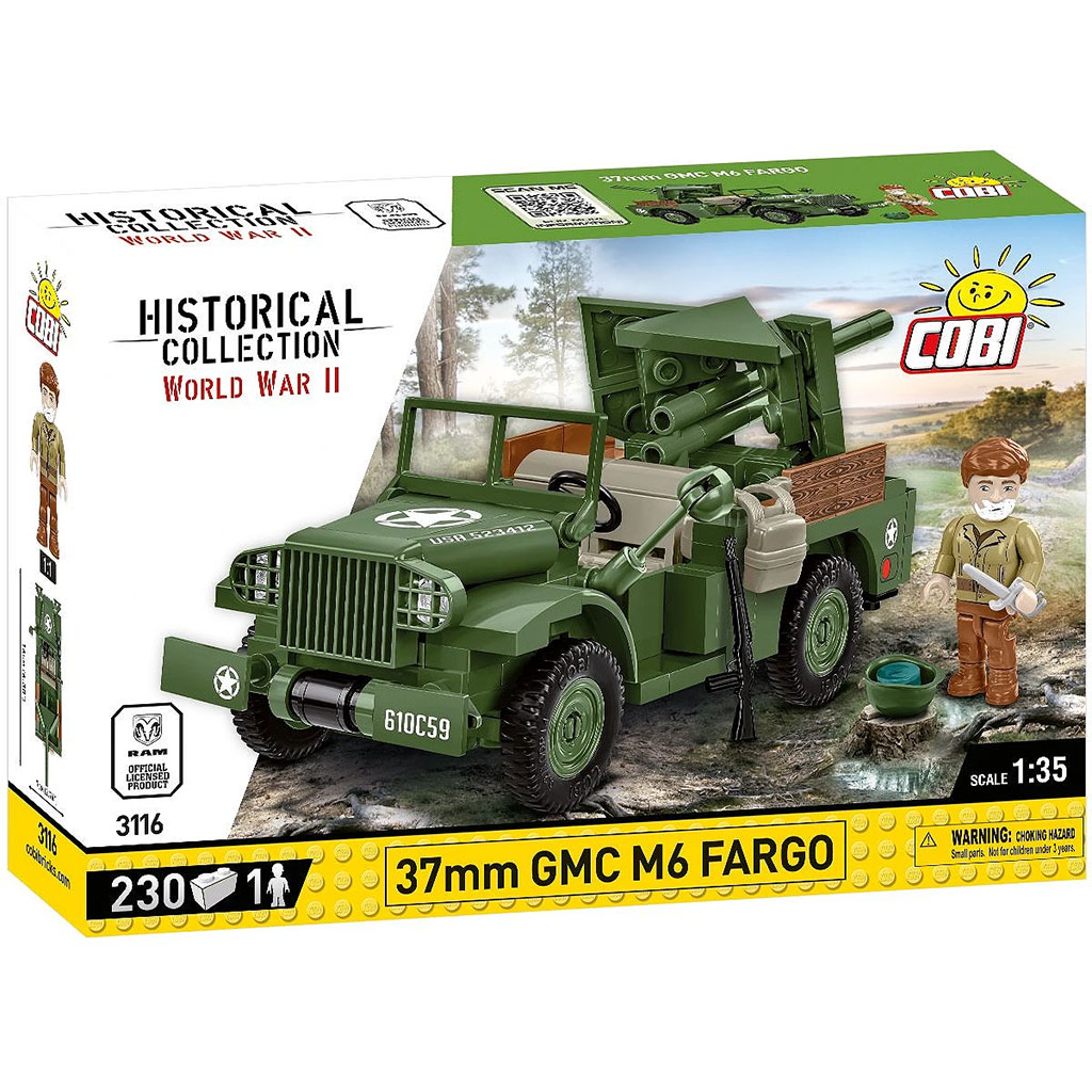 COBI: WW II 37mm GMC M6 Fargo строителен комплект (3116) изображение 1