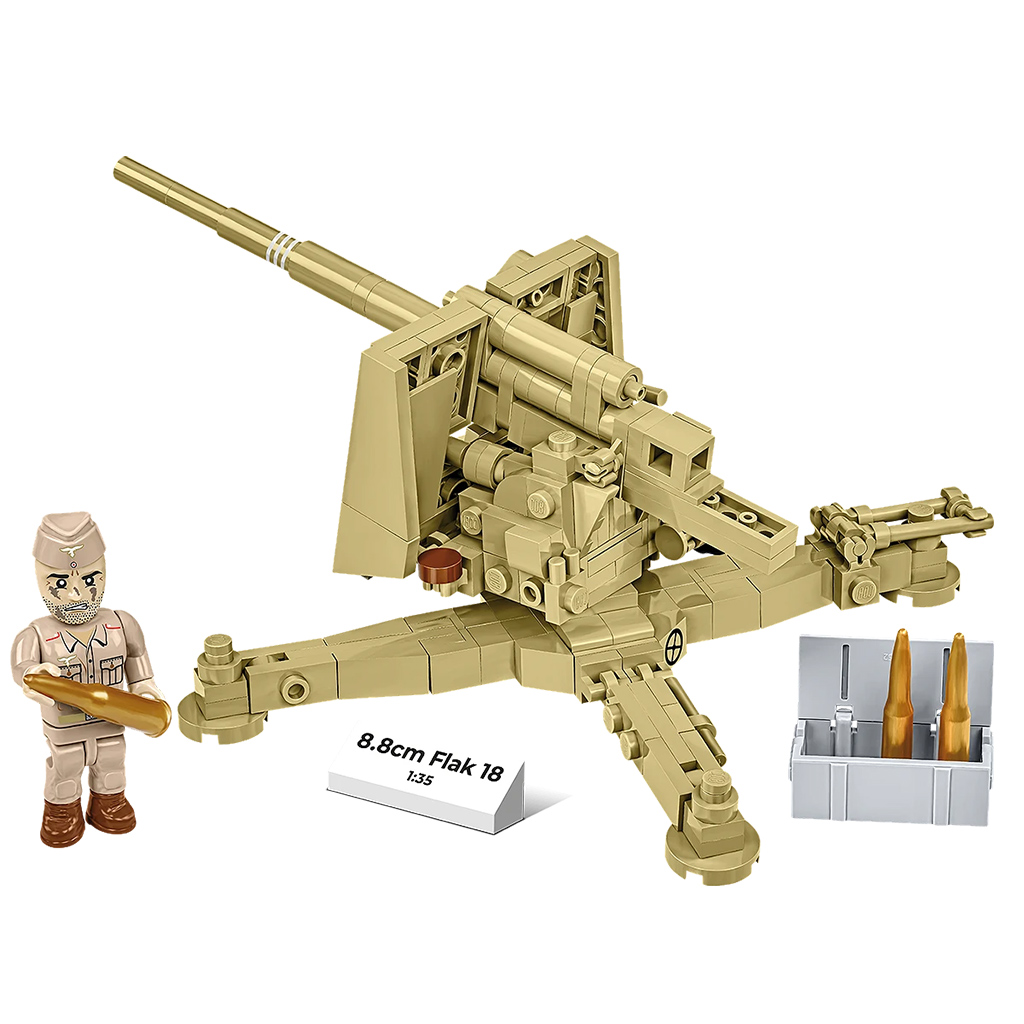 COBI: WW II 8.8cm Flak 18 строителна играчка (3141) изображение 3