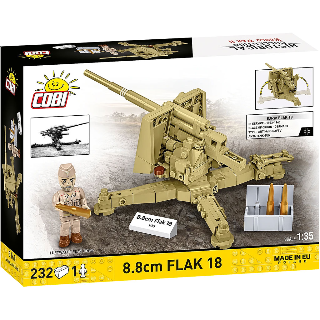 COBI: WW II 8.8cm Flak 18 строителна играчка (3141) изображение 5