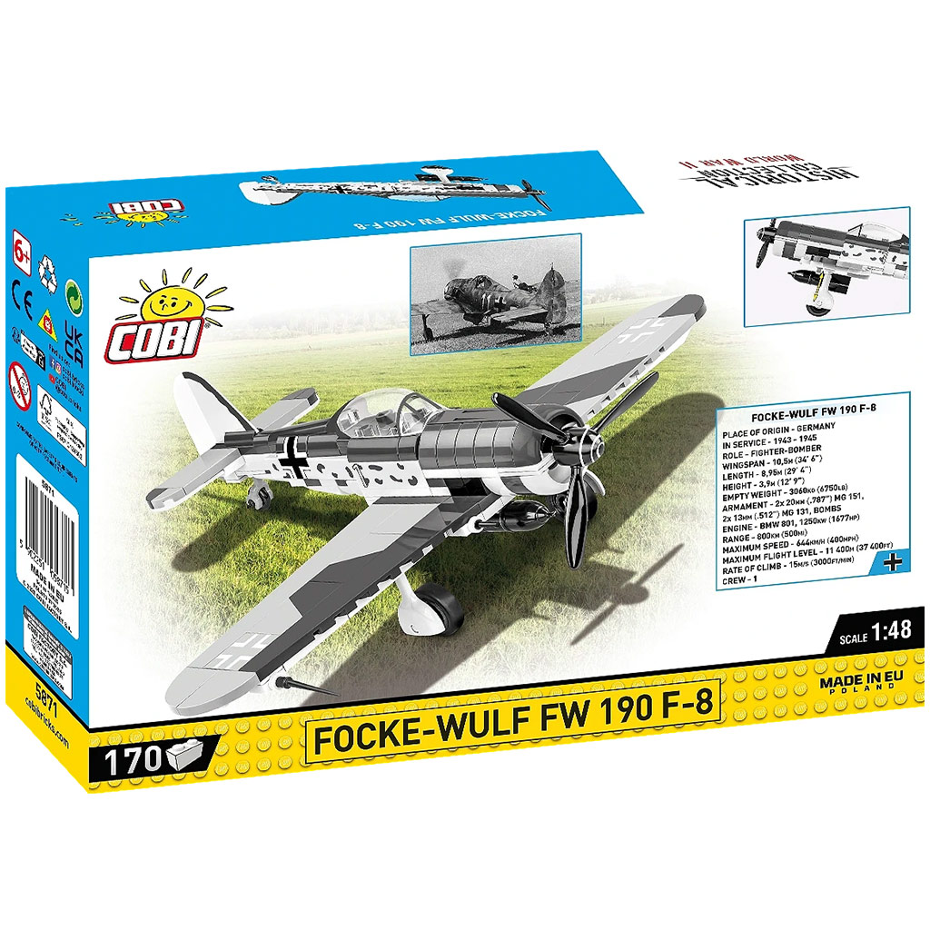 COBI: WW II Focke-Wulf FW 190 F-8 строителна играчка (5871) изображение 6